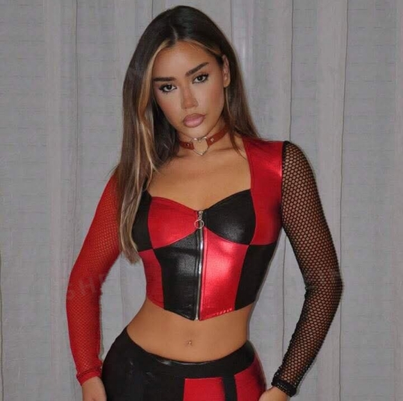 Hot Topic Tops - Harley Quinn costume top.